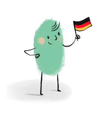 holding german flag