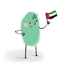 holding sudan flag