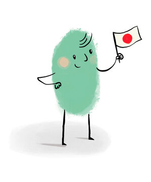 holding japan flag