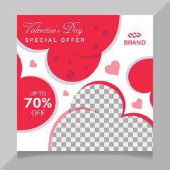 Valentine's day social media post design