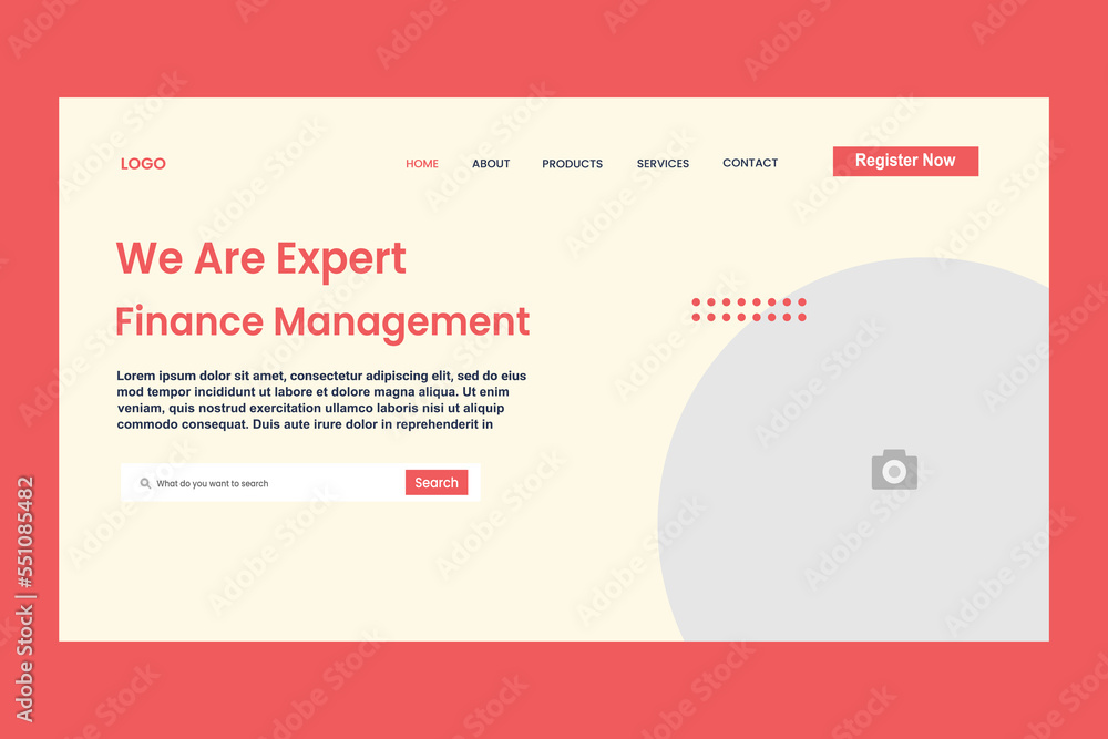 Wall mural we are expert of finance management web page for website and responsive mobile website template easy