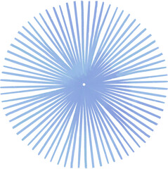 Obraz premium Blue watercolor snowflake on a transparent background, PNG