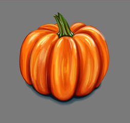 Dogital drawing of a pumpkin.