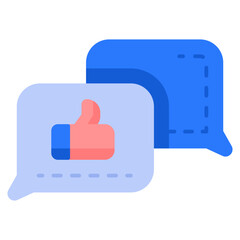 Obraz premium speech bubbles with thumb up icon