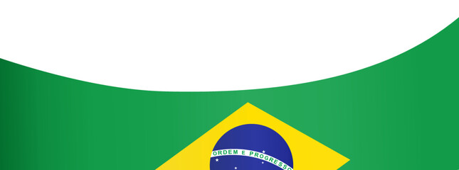 Waving flag of Brazil isolated  on png or transparent  background,Symbol of Brazil,template for banner,card,advertising ,promote, vector illustration top win sport winner country