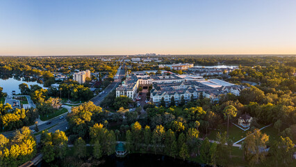 Aerial view of Maitland, Florida located north of Orlando. October 2, 2022.