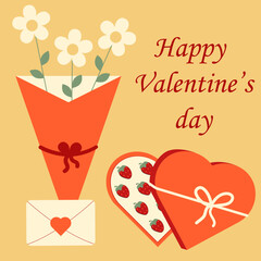 Valentine's Day vector illustration poster