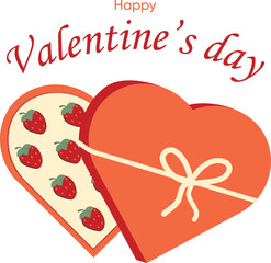 Valentine's Day vector illustration icon/ sticker with transparent background