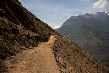 Hike through the Apurímac canyon to the ruins of Choquequirao, an Inca archaeological site in Peru, similar in structure and architecture to Machu Picchu.