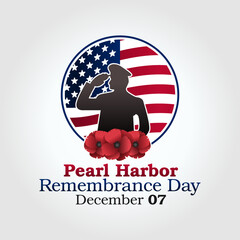 vector graphic of pearl harbor remembrance day good for pearl harbor remembrance day celebration. flat design. flyer design.flat illustration.