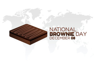 vector graphic of national brownie day good for national brownie day celebration. flat design. flyer design.flat illustration.