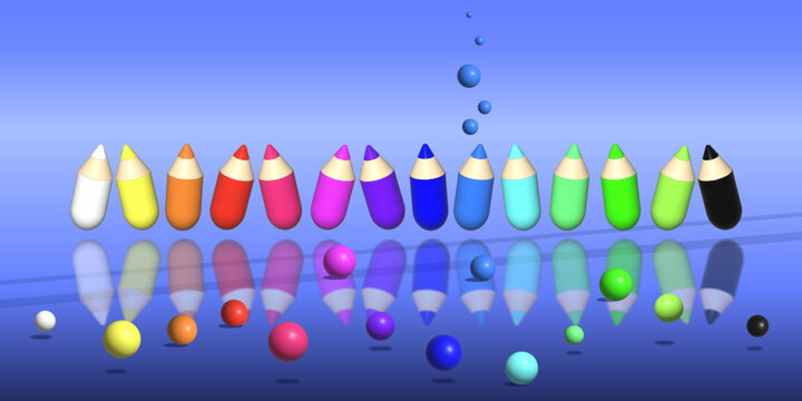  3d art coloured pencil, pencil tool