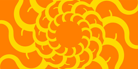 Retro banner with sun and rays