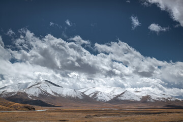 snow covered mountains