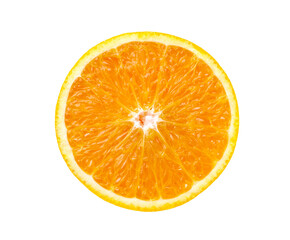 slice of orange fruit isolated on transparent png