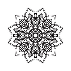 Hand drawn mandala. decoration in ethnic oriental  doodle ornament.