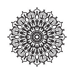 Hand drawn mandala. decoration in ethnic oriental  doodle ornament.