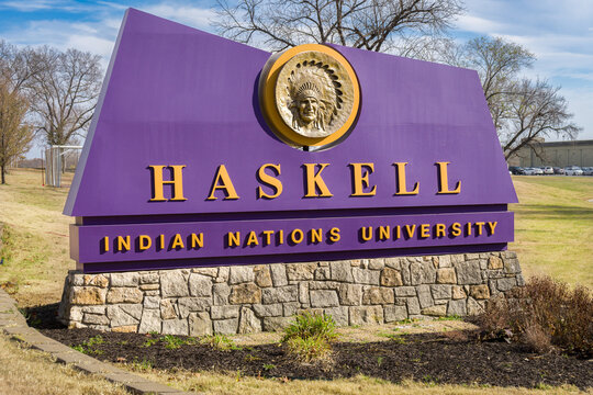 Entrance Sign at the Haskell Indian Nations University