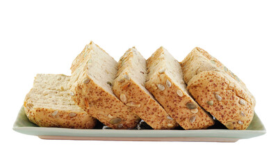 whole wheat bread on transparent png