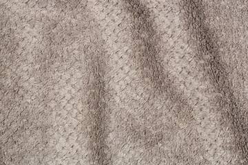 closeup of wavy grey bathrobe for backgrounds