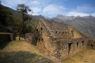 Ruins of Choquequirao, an Inca archaeological site in Peru, similar in structure and architecture...
