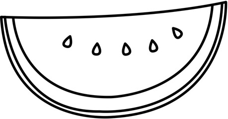 Watermelon Outline 