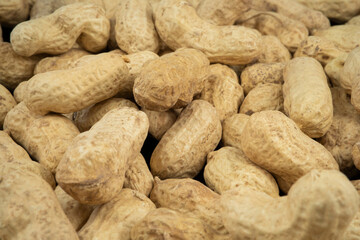 Peanuts in a shell. Texture of background