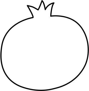 recommend clip art: Pomegranate Outline