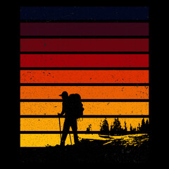 Get back to nature - Hiking T-shirt, T-shirt Design, Hiking labels, badges, vector illustration, Poster, Custom T-shirt design, Trendy T-shirt Design