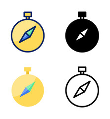 Compass. pointer and location icons. vector