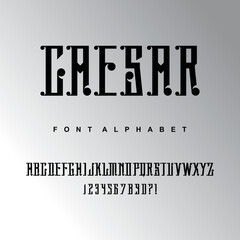 Vector lettering vintage font typeface design