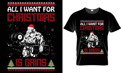 Christmas T-shirt design template 