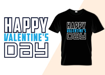 Happy Valentine's Day Typography T-shirt design