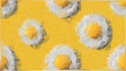 scrambled eggs, polygonal graphics, Multicolor Design Templates. Geometric Triangular Vector Background.
