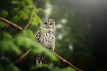 The Ural owl (Strix uralensis)