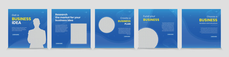 Set of editable social media instagram carousel post, Instagram Carousel Template  © thedesignsource