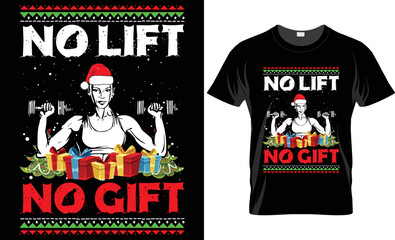 Christmas T-shirt design template 