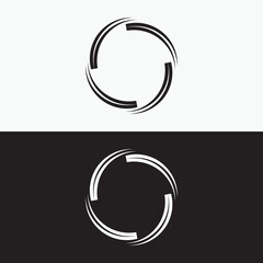 Circle vector logo template design . icon logo . silhouette logo 