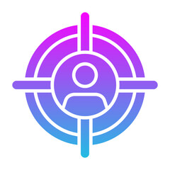 Target Glyph Gradient Icon