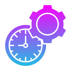 Time Management Glyph Gradient Icon