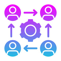 Workflow Glyph Gradient Icon