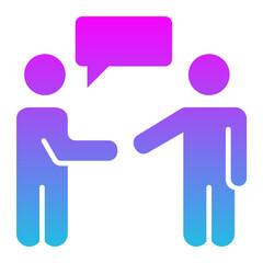 Negotiation Glyph Gradient Icon