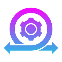 Agile Glyph Gradient Icon