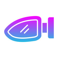 Side Mirror Glyph Gradient Icon