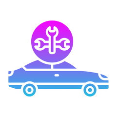 Car Maintenance Glyph Gradient Icon