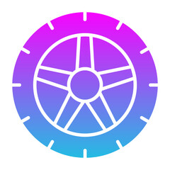 Fototapeta premium Tyre Glyph Gradient Icon