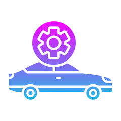 Car Service Glyph Gradient Icon