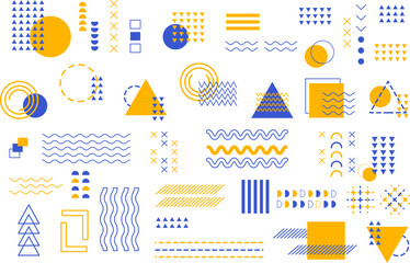 Graphic geometric background design banner element line dot halftone vector shapes colorful shapes abstract