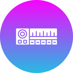 Cd Player Gradient Circle Glyph Inverted Icon