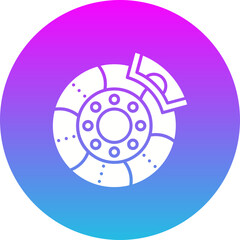 Brake Gradient Circle Glyph Inverted Icon
